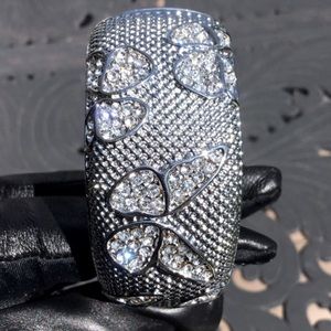 🌟 SALE $20 🌟 Vintage Rare 1980’s Butterfly Rhinestone Encrusted Clamper Bracelet